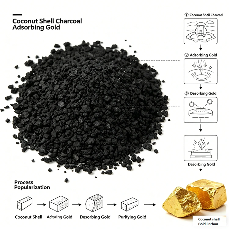 1200 Iodine Value Coconut Shell Carbon for Gold Recovery
